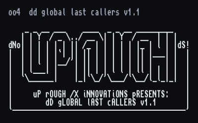 /X oo4: dD Global Last Callers v1.1